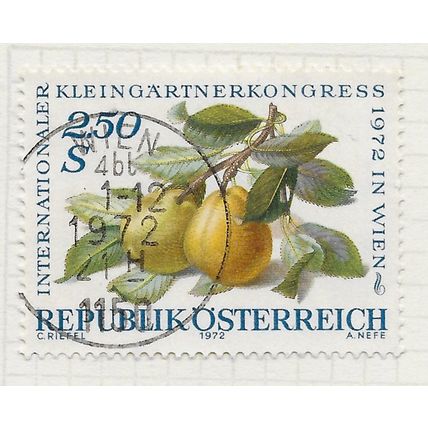AUSTRIA 1972 CONGRESS PEARS USED DATED COPY