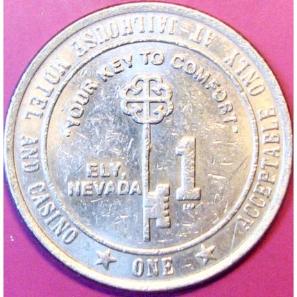 Jailhouse. $1 Casino Token. Ely, NV. P44.