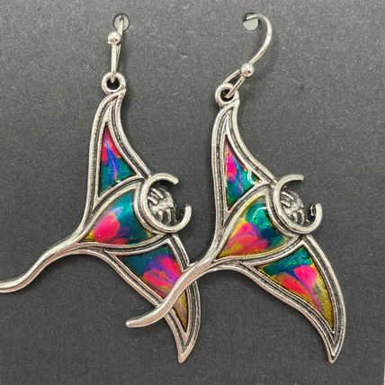 Earrings Colorful Manta Ray Dangle Earrings #665