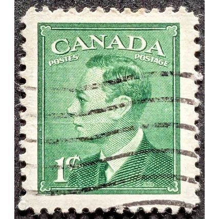 Stamp Canada SG414 1949 1c King George VI Used