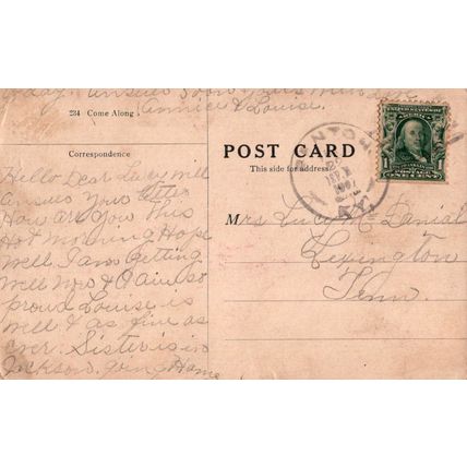 ZAYIX US Postcard Pretty Lady GC Mathers Artist Signed 254 Come Along 0324M0330
