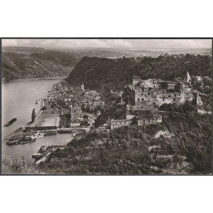 Burg Rheinfels, St Goar am Rhein, c.1950s - Mauthe Foto-AK