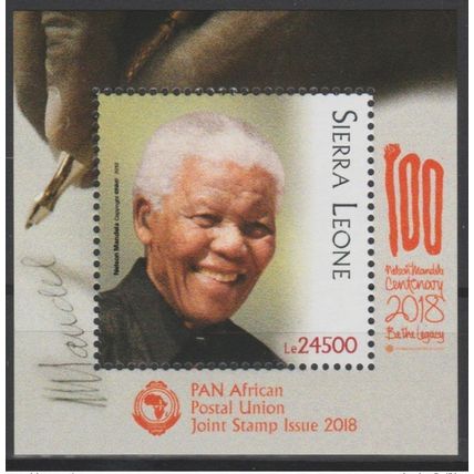 Sierra Leone 2018 Mi. ? S/S Joint Issue PAN African Nelson Mandela 100 years