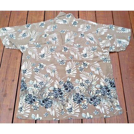 IZOD Golf Washable Silk & Linen Short Sleeve Hawaiian Button Shirt Men's XLarge