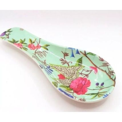 Blossom Melamine Spoon & Teabag Holder Set Kitchen Household Gift Home