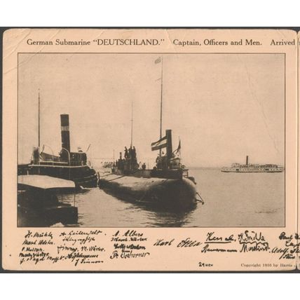 German Submarine Deutschland at Baltimore, Maryland, 1916 - Harris & Ewing PC