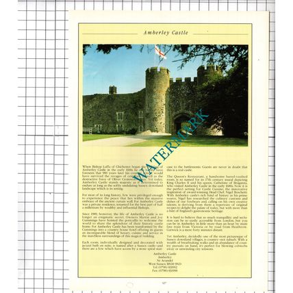 Amberley Castle Amberley Sussex Advert - 1995 Cutting