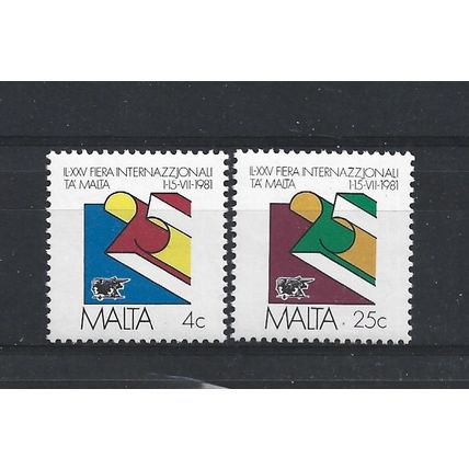 Malta.25th Maltese International Trade Fair set of 2.Mounted Mint.May25