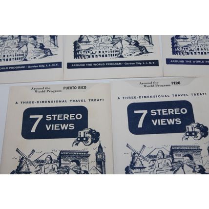 VTG TRU VUE Lot 3 D STEREOSCOPE VIEW 27 Card Sets Around the World Master Views