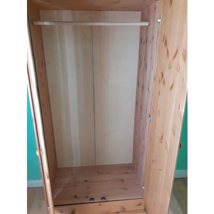 Solid Pine Double Door & Drawer Wardrobe