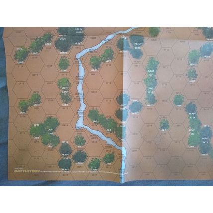 Unused BattleTech Paper Map CBT Scattered Woods From Map Set Compilation #1