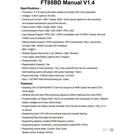 FLIPSKY FT85BD Dual ESC 84V 200A with Aluminum Case Non-Vesc for Electric Skateb