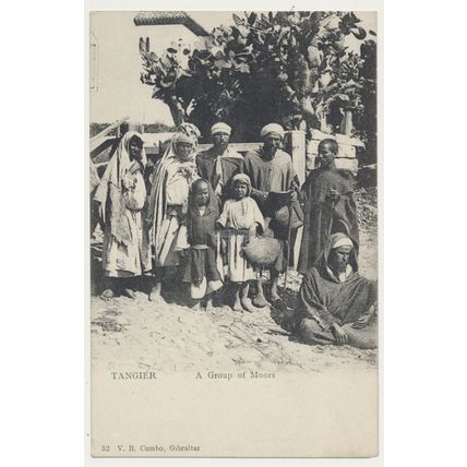 MOROCCO Tangier A Group of Moors early 20th C. RPPC V B Cumbo 52
