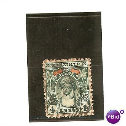 Zanzibar 1899 4a Myrtle Green Used SG 194