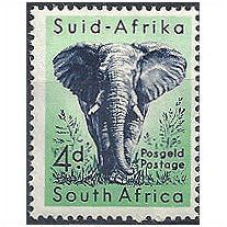 South Africa 1954 SG156 4d Indigo & Emerald Mtd Mint