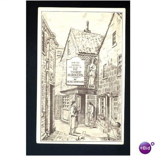 Yorkshire SCARBOROUGH Three Mariners Inn Art Postcard
