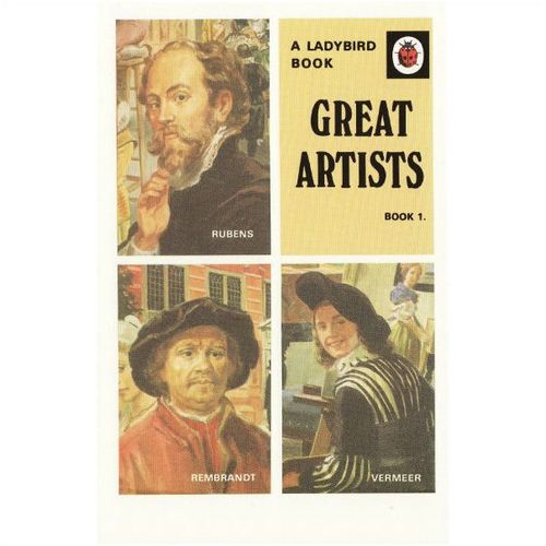 Postcard Great Artists Ladybird Book Cover 1970 Rubens Rembrandt Vermeer