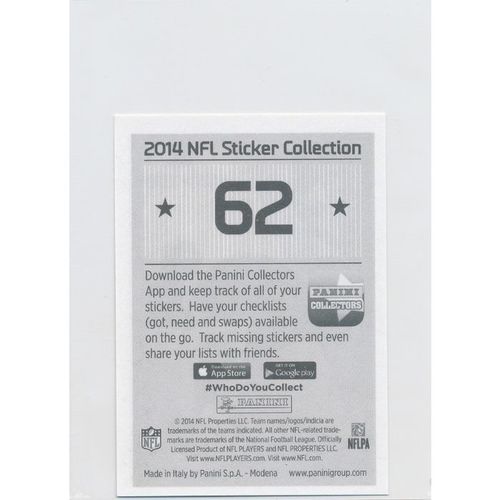 2014 Panini NFL Sticker Collection #62 Baltimore Ravens Rush Zone