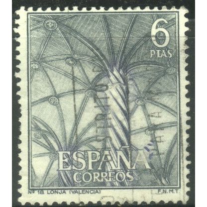 Spain 1965 - SG1713 - 6p violet/slate - Ceiling, Lonja, Valencia - used