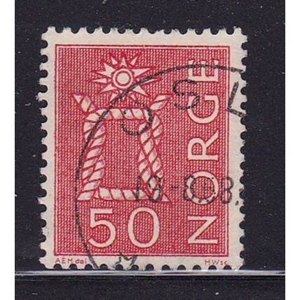 NORWAY 1962 DEFINITIVES 50 ore VALUE USED SG535