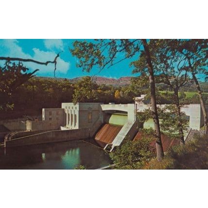 Pitlochry Hydro Electric Dam Perthshire New Salmon Ladder Scottish 60s Postcard