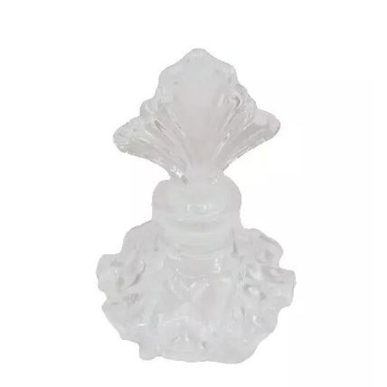 Glass Perfume Bottle with Fan Stopper 11 CM Ladies Gift Collectable Scent