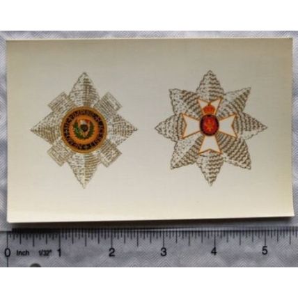 old postcard Order Of The Thistle The Royal Victorian Order
