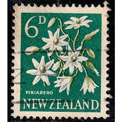 New Zealand 1960 Flower 6D Used Stamp .
