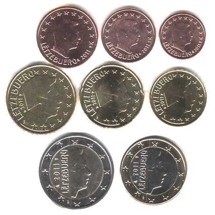 Luxembourg 2011 - Set of 8 Euro Coins (UNC)