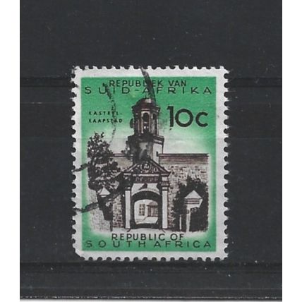 SouthAfrica.SG206 10c Cape Town Castle Entrance.Variety Unchecked.F/Used.Aug25o