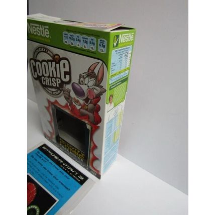 Nestle 2007 Cookie Crisp Cereal Box empty & SPIDER-MAN Activity Comic.