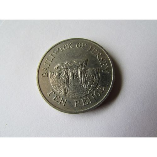 1989 QUEEN ELIZABETH II BAILIWICK OF JERSEY TEN PENCE - COIN - 2 FREE POST. U