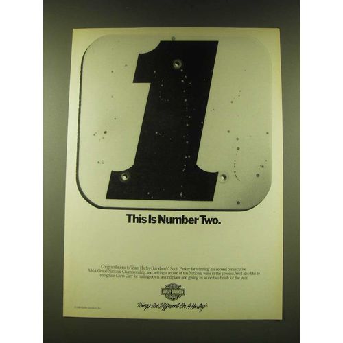 1990 Harley-Davidson Motorcycles Ad - This is number Two