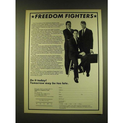1990 Legislative Supporter Fund AMA Ad - Freedom Fighters