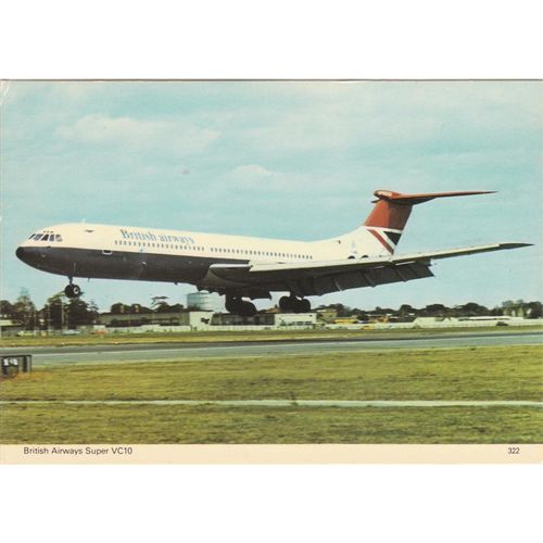 British Airways Vickers VC10 Aircraft Postcard (A21114)