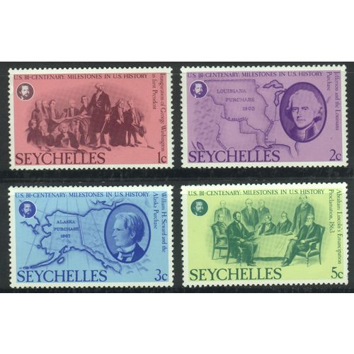 Seychelles 1976 - Bicentenary Of American Revolution x 4 - MH