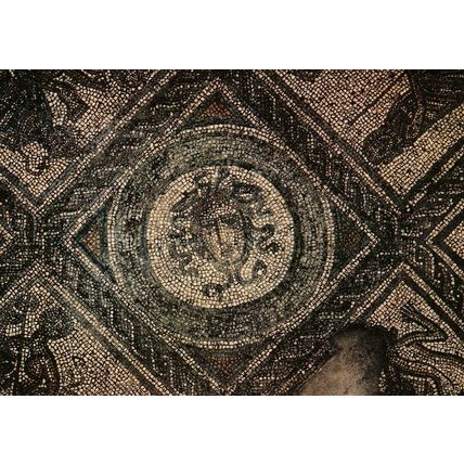 Roman Villa Mosaic Brading Isle of Wight Postcard unused VGC