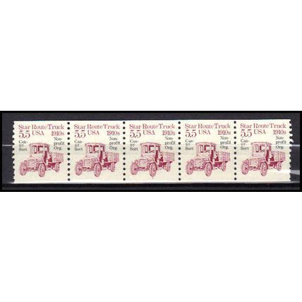2125a 5.5c Star Route Truck Very Fine MNH Dry Gum PNC 1/5 X0543