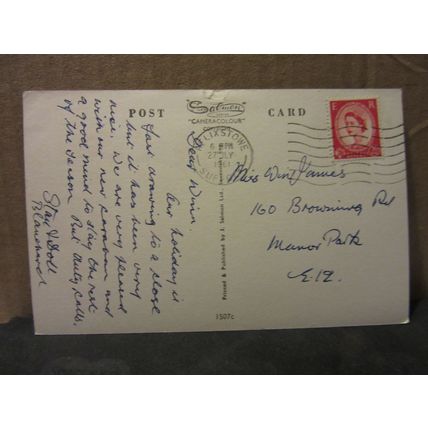 SPA GARDENS, FELIXSTOWE Suffolk. used postcard by J. Salmon 1961 pm =