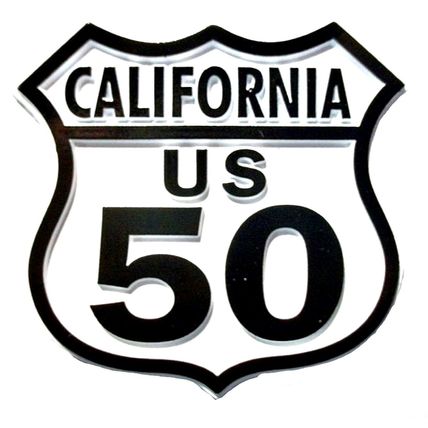 Route 50 California Road Sign Fridge Magnet
