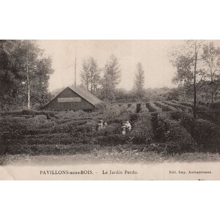 Pavillons sous Bois Le Jardin Perdu Antique French Postcard