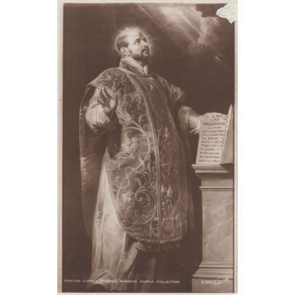 Ignatius Loyola at Pulpit Warwick Castle Collection Antique Postcard