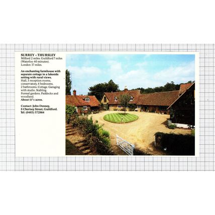 Thursley Surrey House Sale Advert - 1991 Cutting