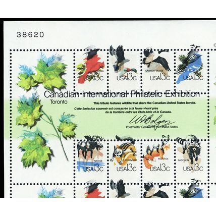 1757, Mint NH 13¢ Tremendous Color Shift Error Complete Sheet - Stuart Katz