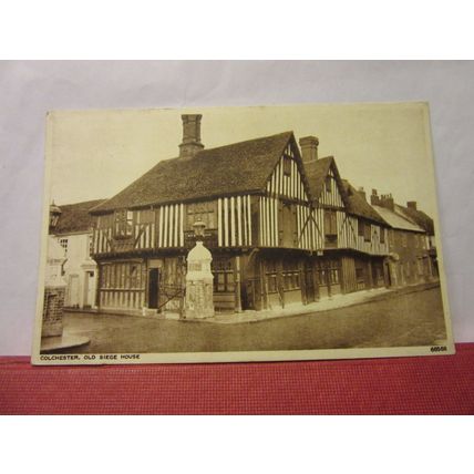 THE OLD SIEGE HOUSE, COLCHESTER, ESSEX , used vintage postcard 1952 pm =