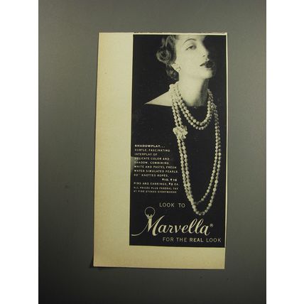1957 Marvella Jewelry Advertisement - Shadowplay