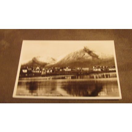 1950s Real Photo Postcard - Snowy Mountains & Broadford - Isle of Skye, Highland