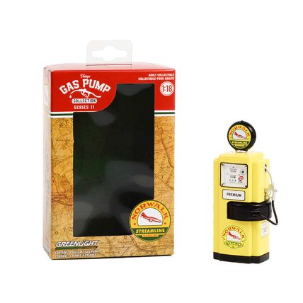 1948 Wayne 100-A Gas Pump "Norwalk Gasoline" Yellow and Black "Vintage Gas Pu...