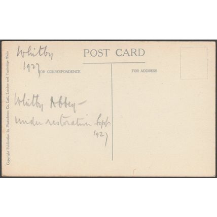 South East, Abbey, Whitby, Yorkshire, c.1920s - Photochrom Postcard