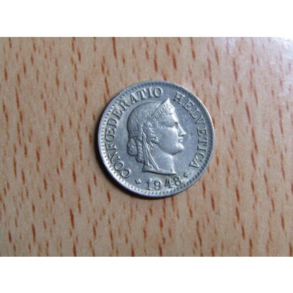 Switzerland 1948 5 Rappen Coin